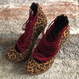 Leopard high heels